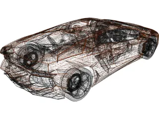 Lamborghini Aventador LP700-4 (2012) 3D Model preview