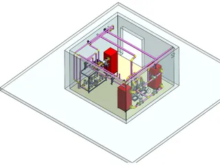 Electric Boiler Room 3D Model preview