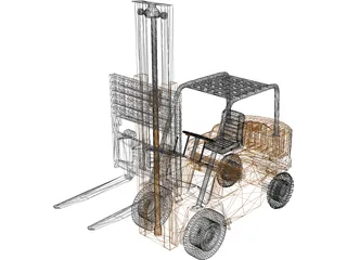 Forklift 3D Model preview