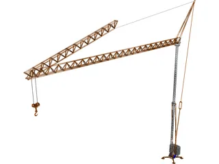 IGO 50 Self Erecting Tower Crane 3D Model preview