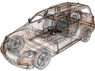 Chevrolet HHR (2012) 3D Model preview