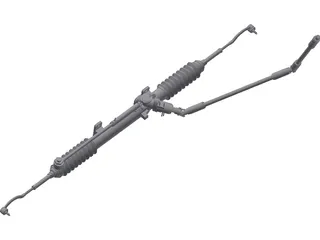 Rack and Pinion Car Steering 3D Model preview