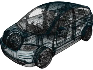 Audi A2 3D Model preview