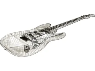 Fender Stratocaster Electric Guitar 3D Model preview