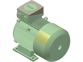 Siemens Electric Motor 3D Model preview