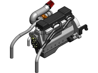 Heavy Duty Diesel Engine 3D Model preview