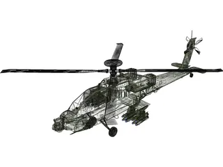 Boeing AH-64D Apache Longbow 3D Model preview