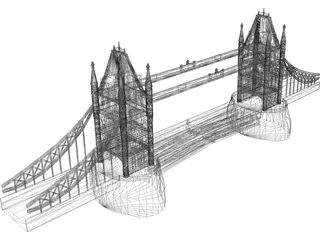 London Tower Bridge 3D Model preview