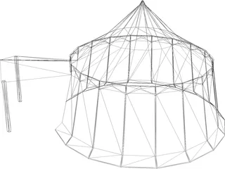Roman Big Tent 3D Model preview