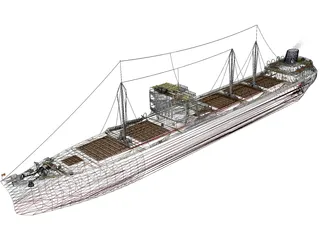 MS Munchen Cargo Ship 3D Model preview