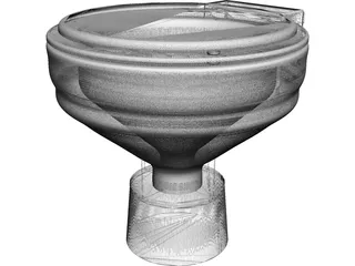 Electric Toilet 3D Model preview