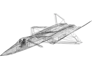 Northmann YF-23 Black Widow II 3D Model preview
