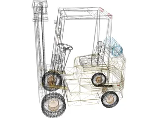 Forklift 3D Model preview