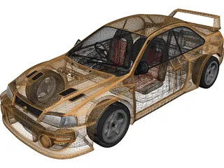 Subaru Impreza Coupe 3D Model preview