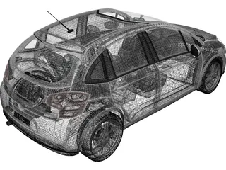 Citroen C3 (2010) 3D Model preview