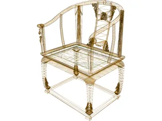 Chinese Chair 3D Model preview