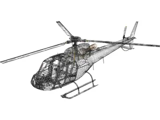 Eurocopter AS-350 3D Model preview