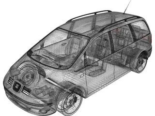 Seat Alhambra 3D Model preview