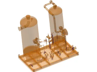 Vent Scrubber Skid 3D Model preview