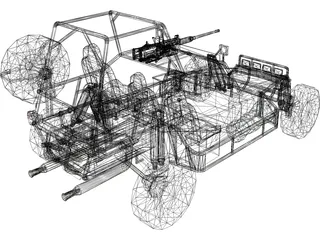 Military Buggy 3D Model preview
