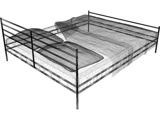 Bed Double 3D Model preview