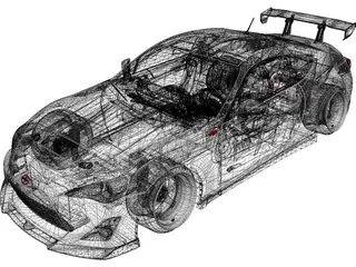 Scion FR-S (2013) [Tuned] 3D Model preview