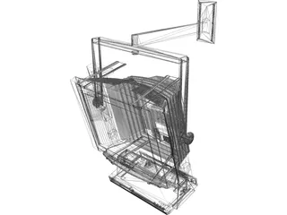 LG TV with Support 3D Model preview