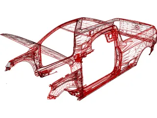 Volkswagen Pickup Body 3D Model preview