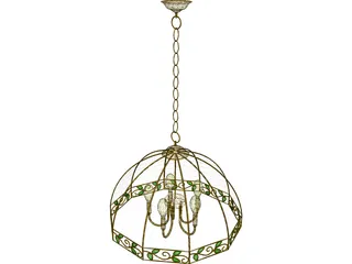 Luster Lamp 3D Model preview