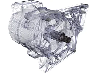 EV Motor 3D Model preview