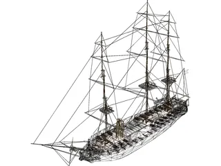 Jylland Frigate 3D Model preview