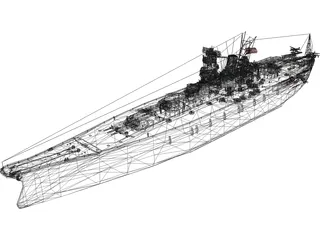 Yamato Battleship 3D Model preview