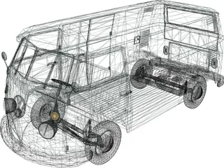 Volkswagen Kombi Type 2 3D Model preview