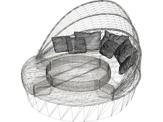Arena Varaschin Sofa 3D Model preview
