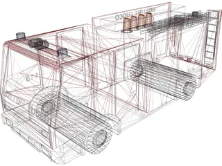 Iveco Firetruck 3D Model preview