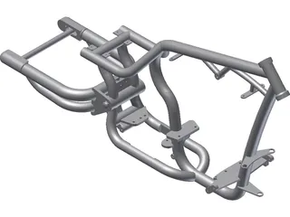 Harley Frame 3D Model preview