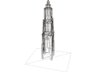 Onze Lieve Tower 3D Model preview