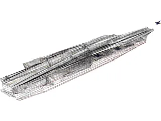 USS CVN-68 Nimitz 3D Model preview