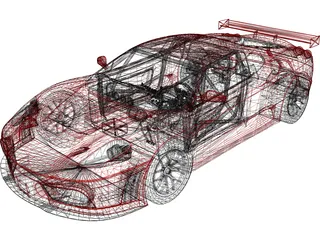 Ferrari F430 GT2 3D Model preview