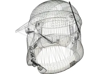 Star Wars AT-TE Gunner Helmet 3D Model preview