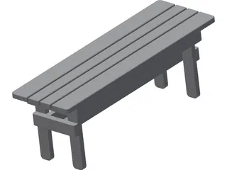 Entryway Bench 3D Model preview