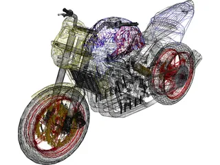 Kawasaki 750 3D Model preview