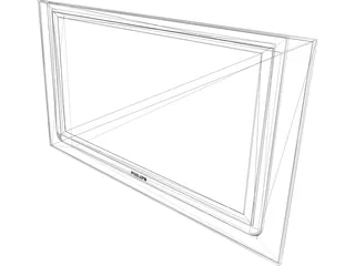 Philips TV 3D Model preview