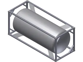 Container Tank Frame 20ft 3D Model preview