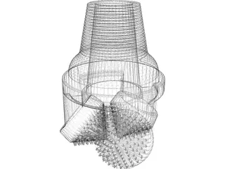 Tricone Drill 3D Model preview