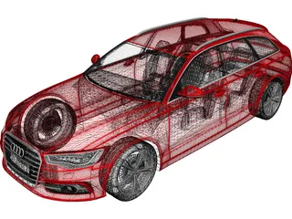Audi S6 Avant (2013) 3D Model preview