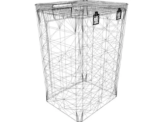Dustbin 3D Model preview