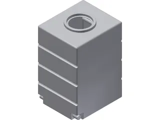 Square Water Tank 3D Model preview
