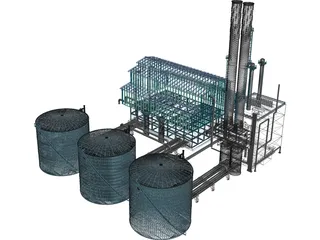 Oil Tank 3D Model preview