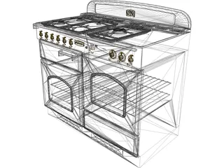 Cooker Retro 3D Model preview